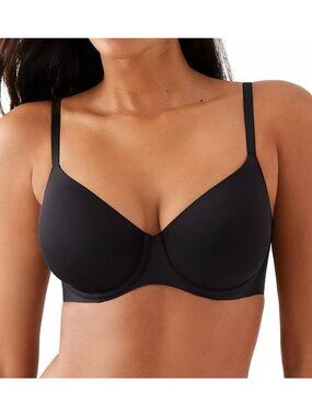 🆕WACOAL Sleek Standard Full Unpadded Underwire Bra 40C Black #855451